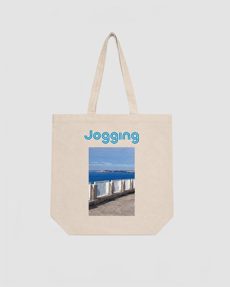Tote bag « Jogging Photo », sérigraphie d'une photographie.