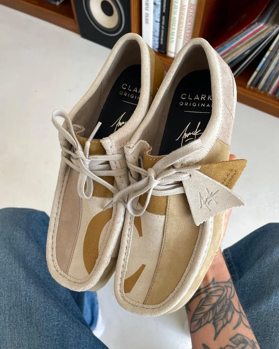 Clarks Originals × Franck Pellegrino : Wallabee en patchwork de daim.